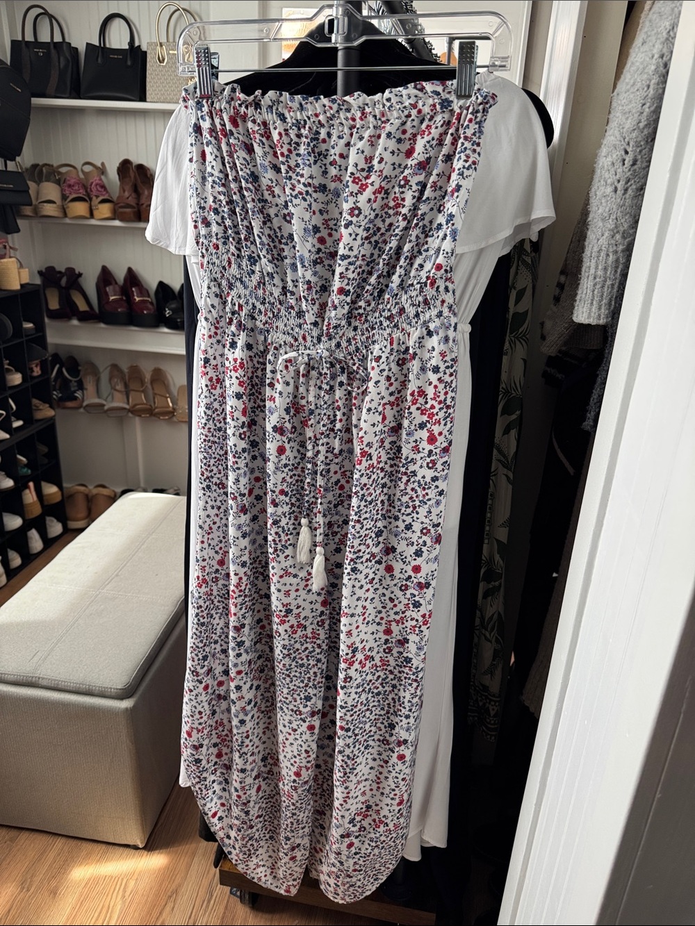 Japna - Red, White & Blue Floral Jumpsuit SzM